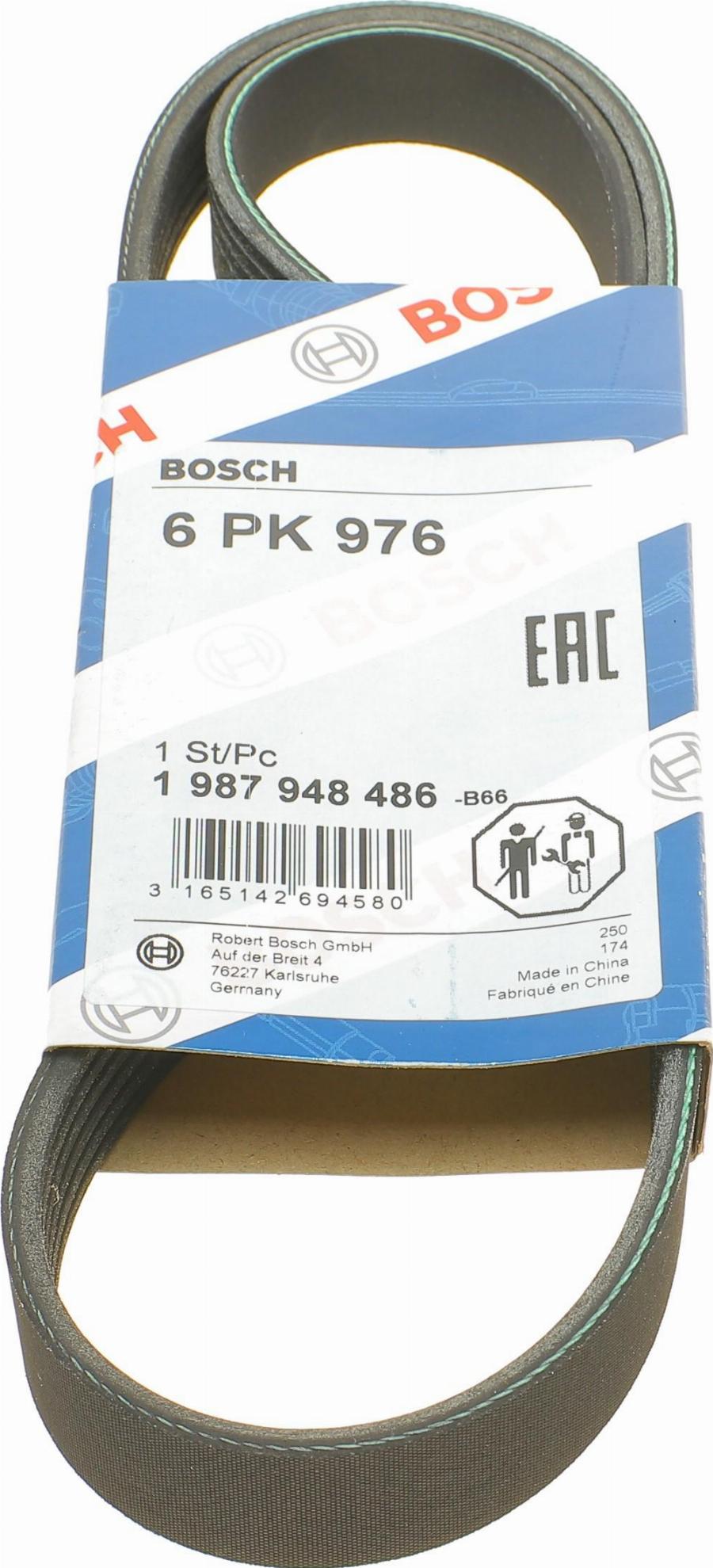 BOSCH 1 987 948 486 - Поликлиновой ремень autospares.lv