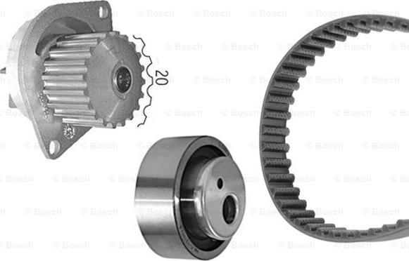 BOSCH 1 987 948 898 - Водяной насос + комплект зубчатого ремня ГРМ autospares.lv