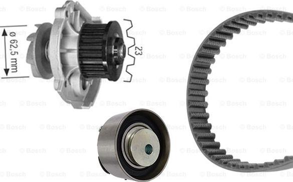 BOSCH 1 987 948 889 - Водяной насос + комплект зубчатого ремня ГРМ autospares.lv