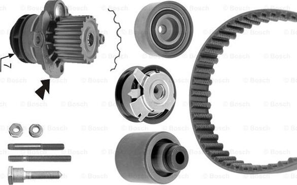 BOSCH 1 987 948 882 - Водяной насос + комплект зубчатого ремня ГРМ autospares.lv