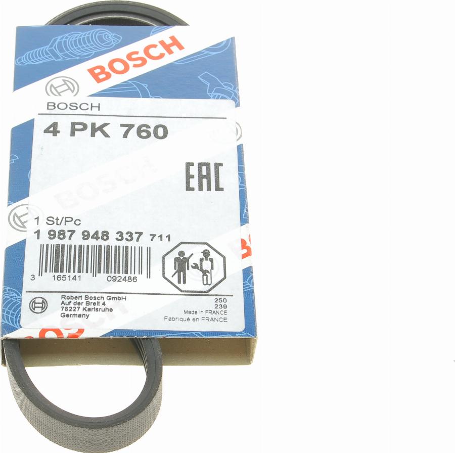 BOSCH 1 987 948 337 - Поликлиновой ремень autospares.lv