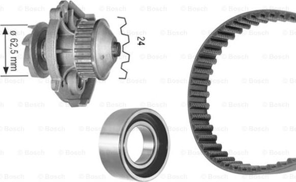 BOSCH 1 987 948 799 - Водяной насос + комплект зубчатого ремня ГРМ autospares.lv