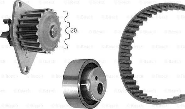 BOSCH 1 987 948 701 - Водяной насос + комплект зубчатого ремня ГРМ autospares.lv