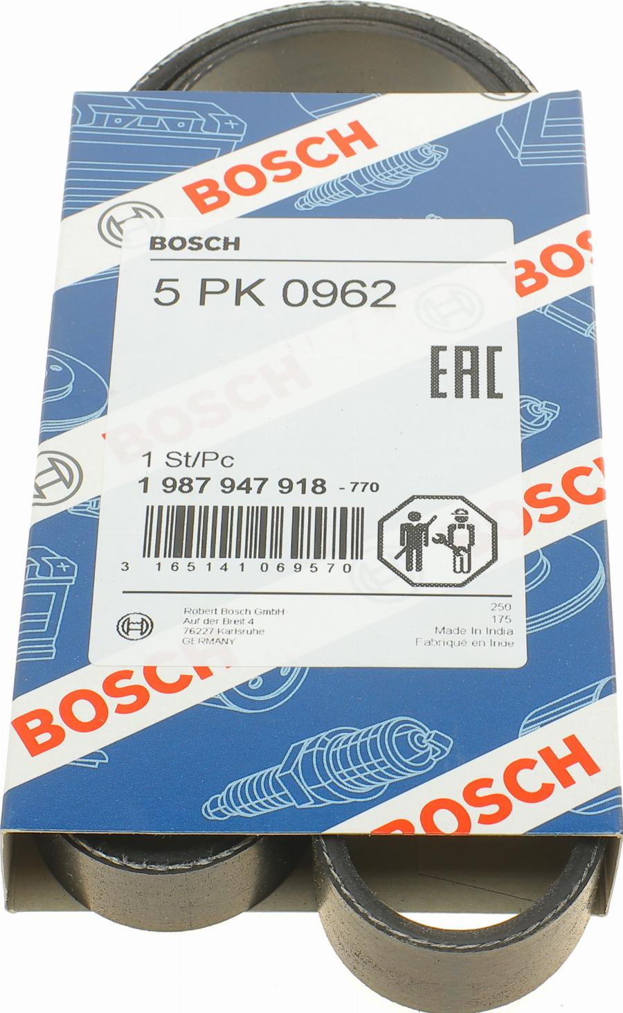 BOSCH 1 987 947 918 - Поликлиновой ремень autospares.lv