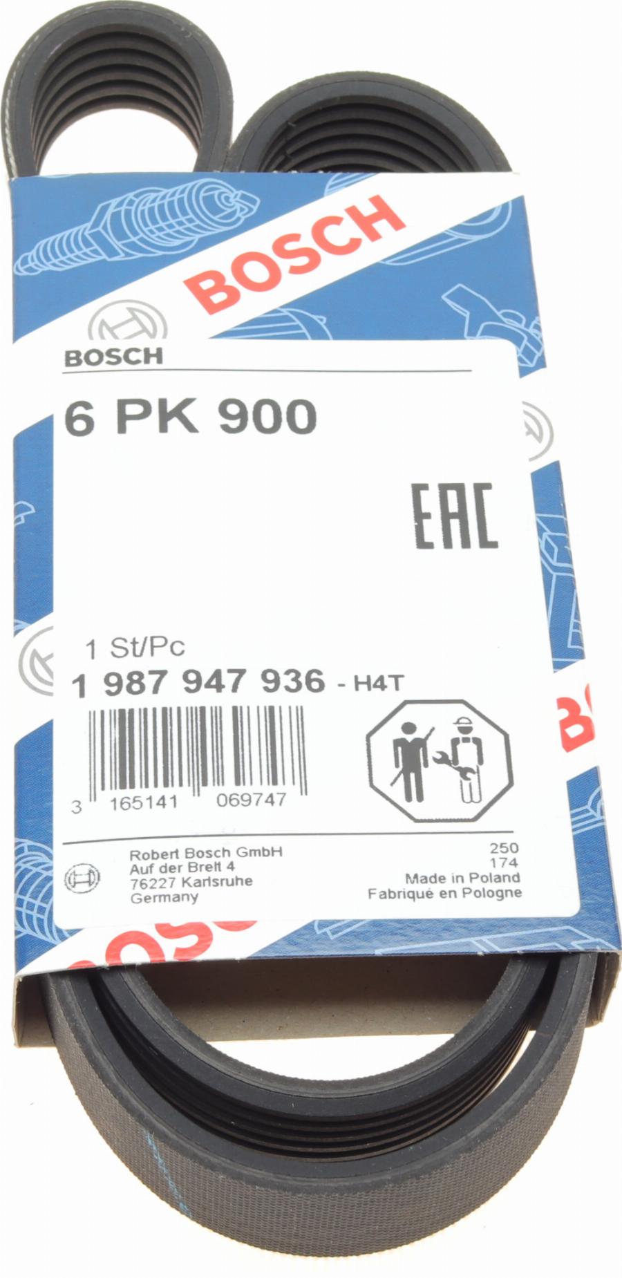 BOSCH 1 987 947 936 - Поликлиновой ремень autospares.lv