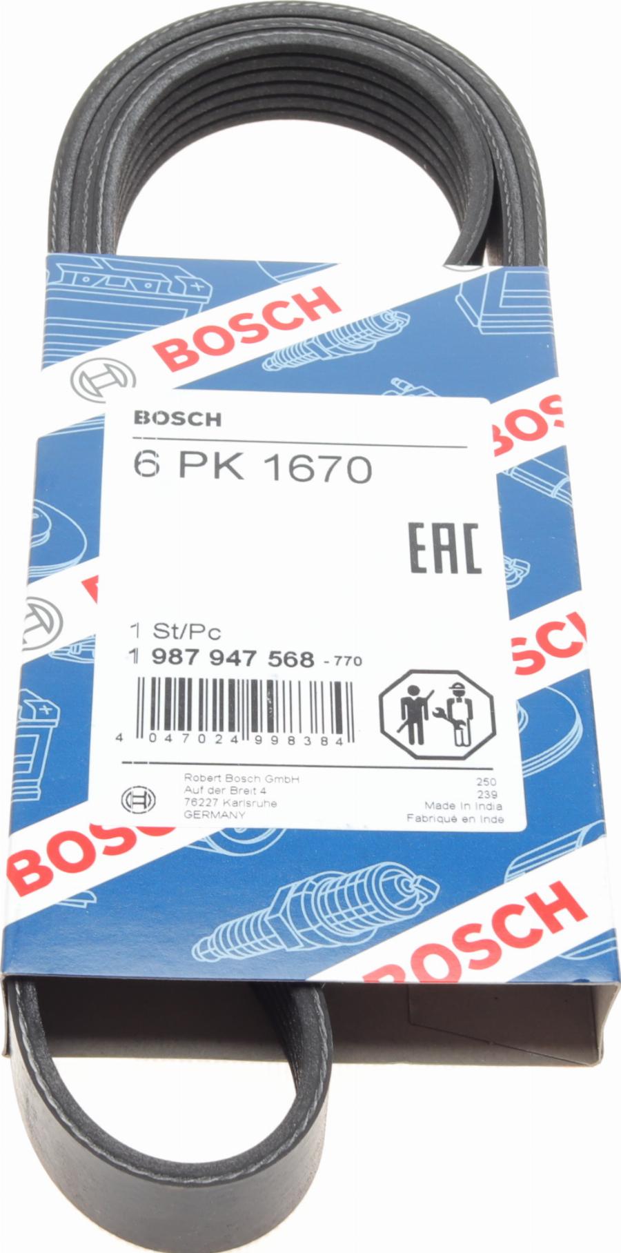 BOSCH 1 987 947 568 - Поликлиновой ремень autospares.lv