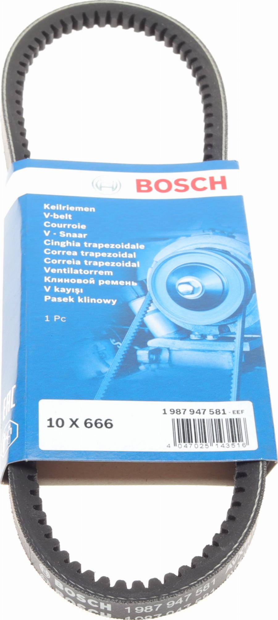 BOSCH 1 987 947 581 - Клиновой ремень, поперечные рёбра autospares.lv