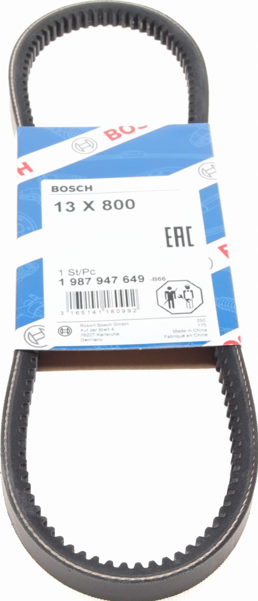 BOSCH 1 987 947 649 - Клиновой ремень, поперечные рёбра autospares.lv