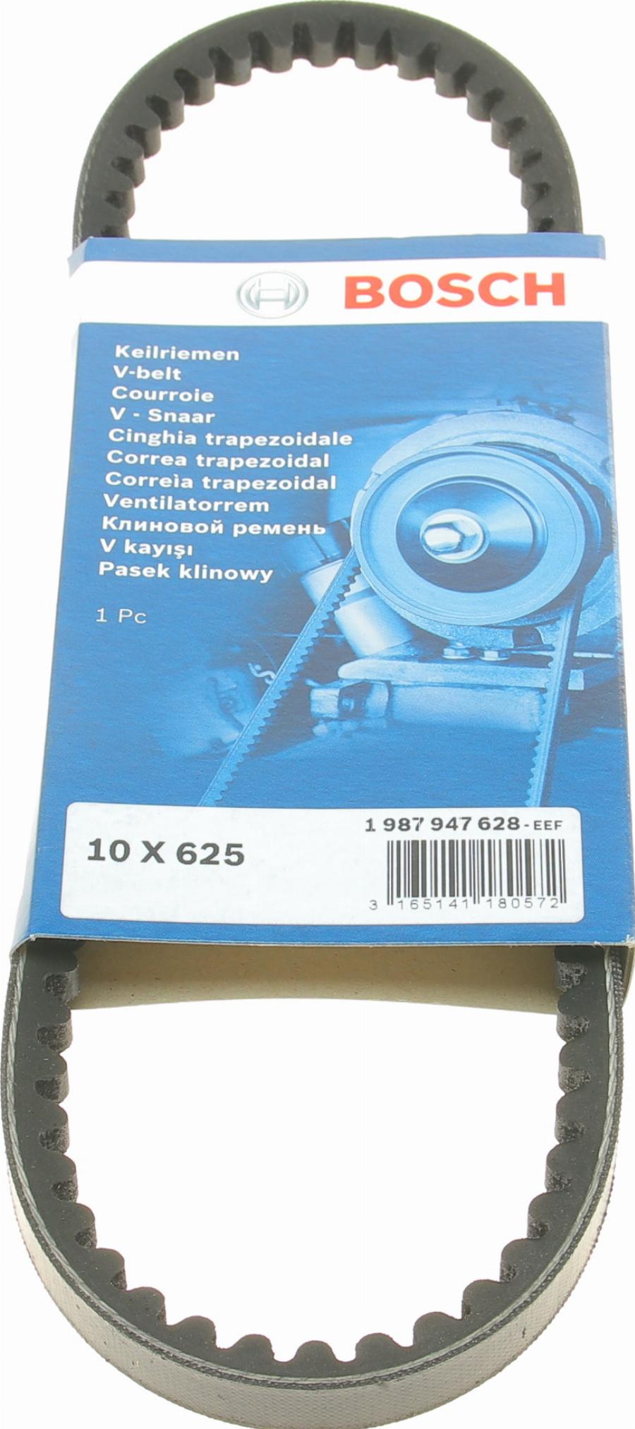 BOSCH 1 987 947 628 - Клиновой ремень, поперечные рёбра autospares.lv