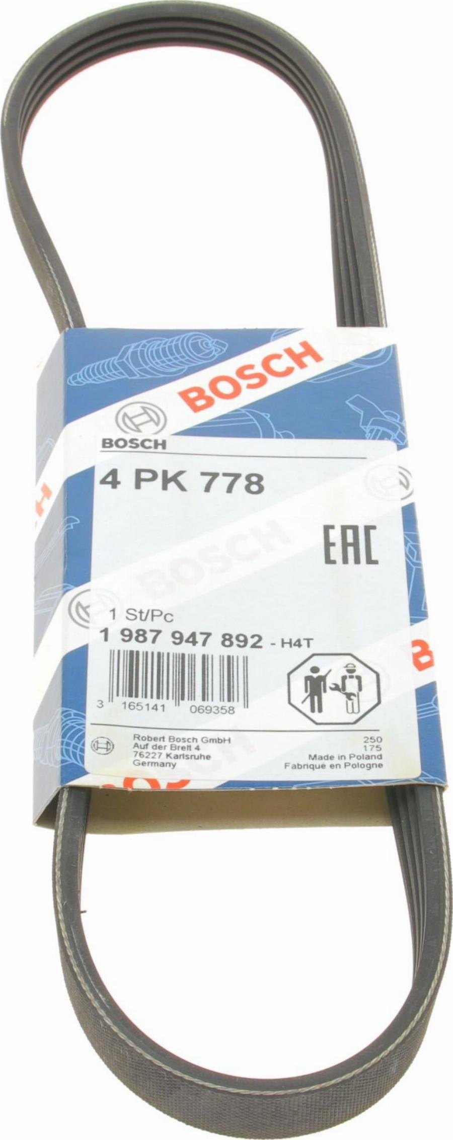 BOSCH 1 987 947 892 - Поликлиновой ремень autospares.lv