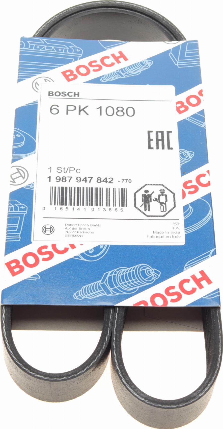 BOSCH 1 987 947 842 - Поликлиновой ремень autospares.lv