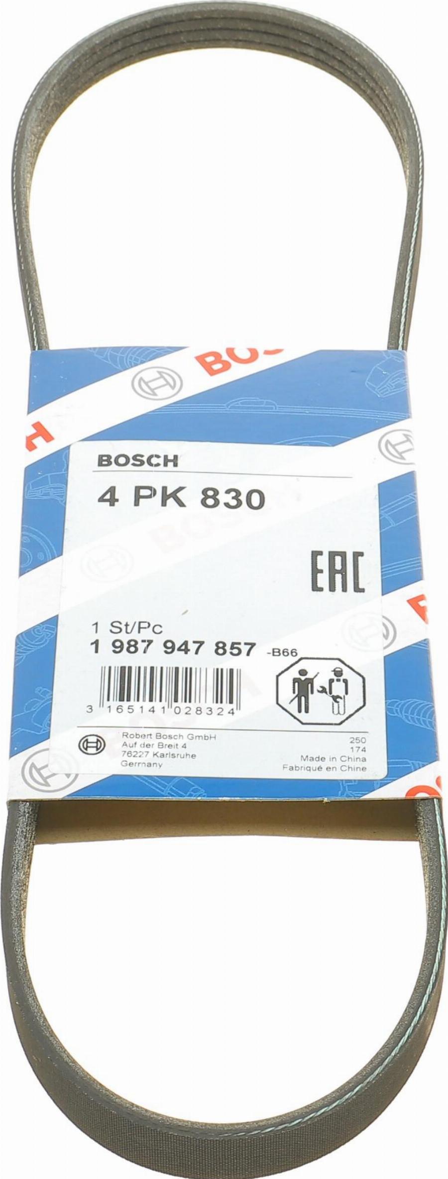 BOSCH 1 987 947 857 - Поликлиновой ремень autospares.lv