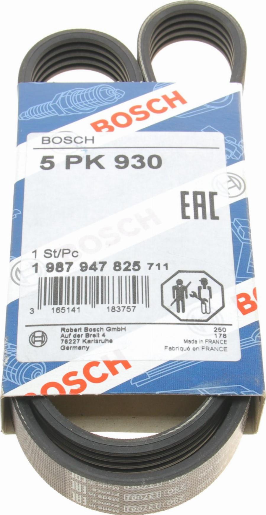 BOSCH 1 987 947 825 - Поликлиновой ремень autospares.lv