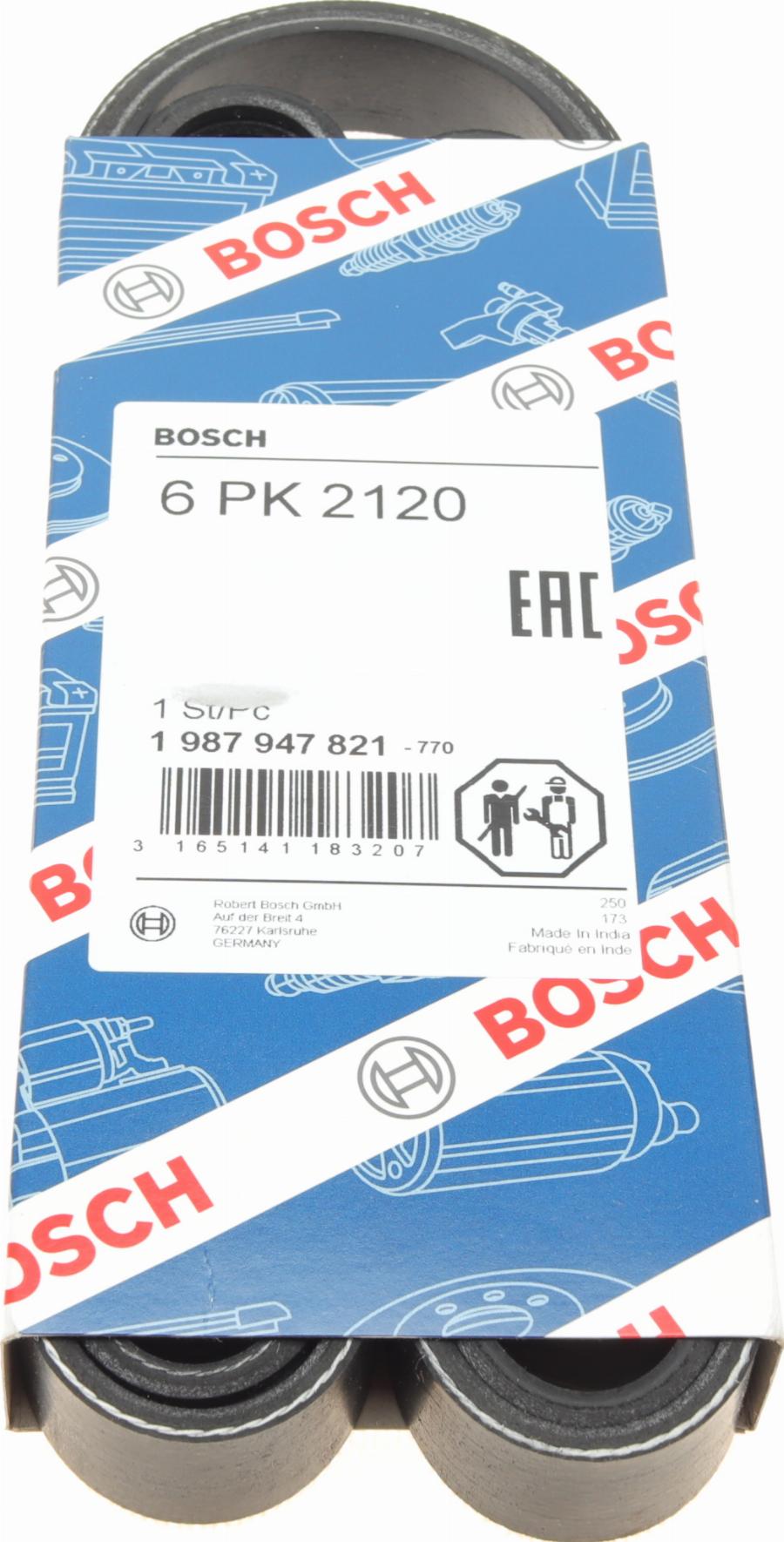 BOSCH 1 987 947 821 - Поликлиновой ремень autospares.lv