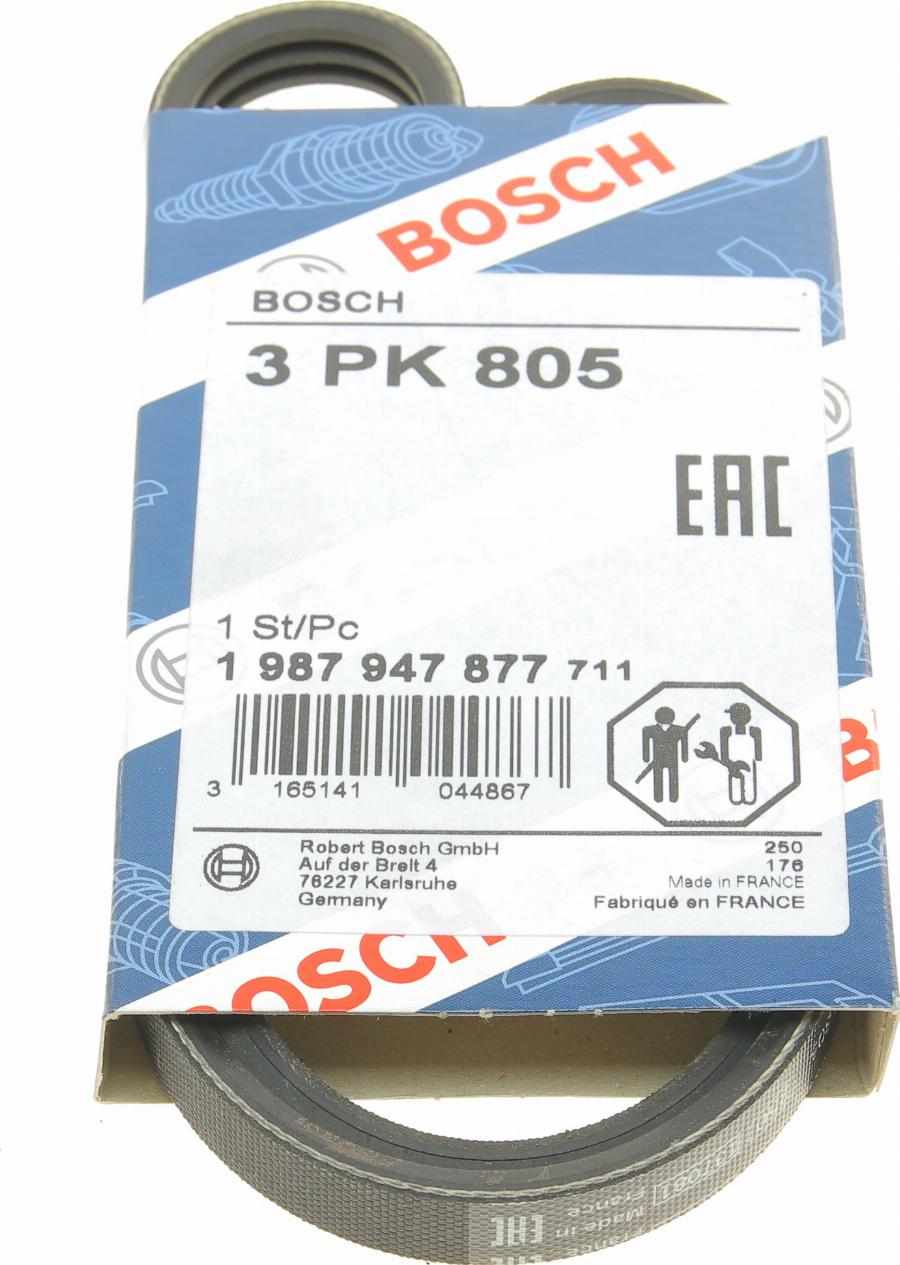 BOSCH 1 987 947 877 - Поликлиновой ремень autospares.lv