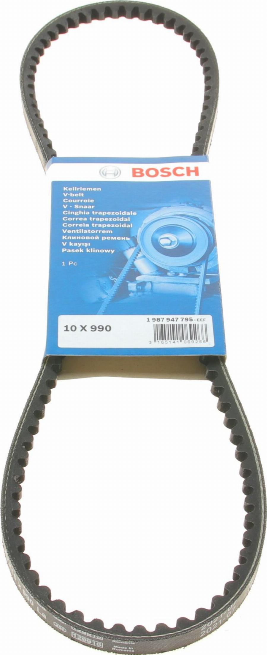 BOSCH 1 987 947 795 - Клиновой ремень, поперечные рёбра autospares.lv