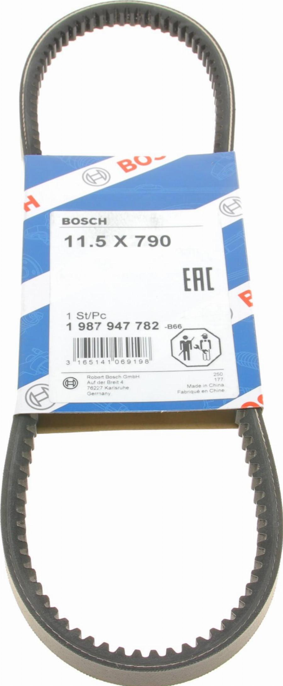 BOSCH 1 987 947 782 - Клиновой ремень, поперечные рёбра autospares.lv