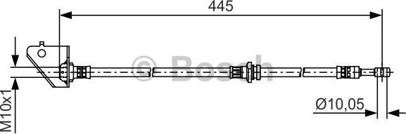 BOSCH 1 987 481 498 - Тормозной шланг autospares.lv