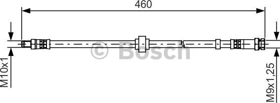 BOSCH 1 987 481 465 - Тормозной шланг autospares.lv