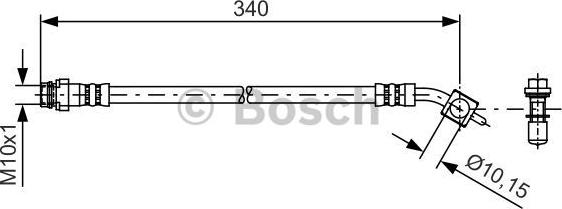 BOSCH 1 987 481 424 - Тормозной шланг autospares.lv