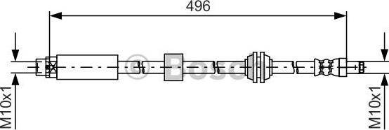 BOSCH 1 987 481 590 - Тормозной шланг autospares.lv