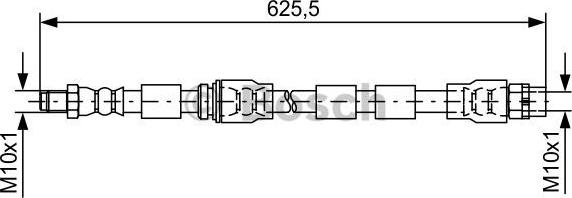 BOSCH 1 987 481 589 - Тормозной шланг autospares.lv