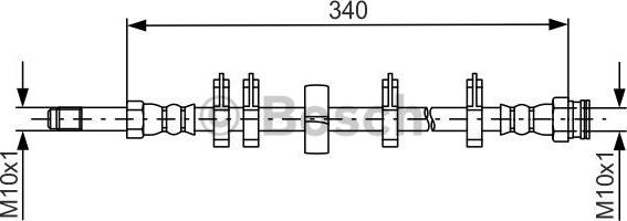 BOSCH 1 987 481 667 - Тормозной шланг autospares.lv