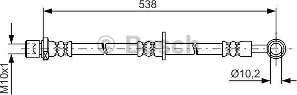 BOSCH 1 987 481 606 - Тормозной шланг autospares.lv