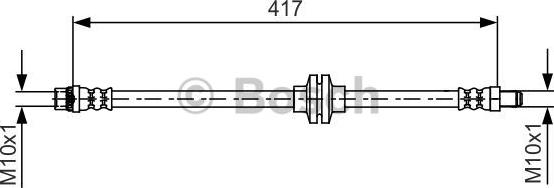 BOSCH 1 987 481 626 - Тормозной шланг autospares.lv