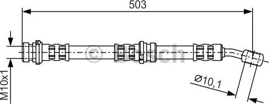 BOSCH 1 987 481 098 - Тормозной шланг autospares.lv