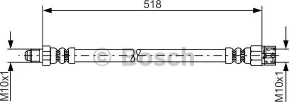 BOSCH 1 987 481 007 - Тормозной шланг autospares.lv