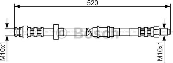 BOSCH 1 987 481 158 - Тормозной шланг autospares.lv