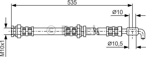 BOSCH 1 987 481 112 - Тормозной шланг autospares.lv