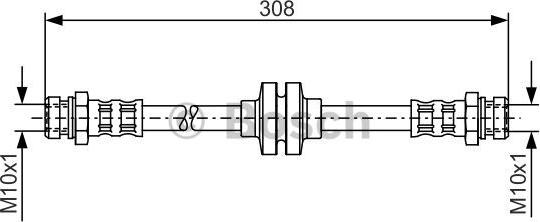 BOSCH 1 987 481 185 - Тормозной шланг autospares.lv