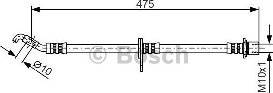 BOSCH 1 987 481 356 - Тормозной шланг autospares.lv