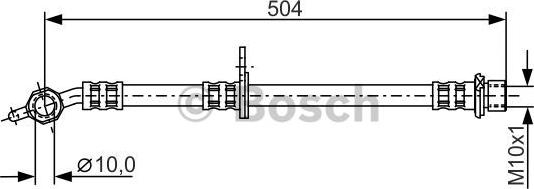 BOSCH 1 987 481 306 - Тормозной шланг autospares.lv