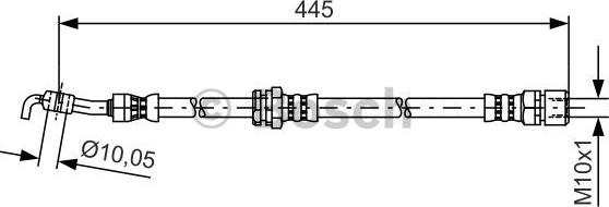 BOSCH 1 987 481 386 - Тормозной шланг autospares.lv