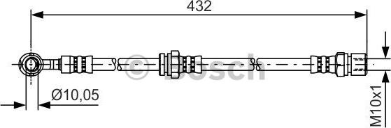 BOSCH 1 987 481 383 - Тормозной шланг autospares.lv