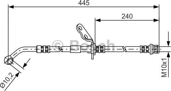 BOSCH 1 987 481 382 - Тормозной шланг autospares.lv