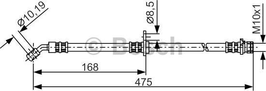 BOSCH 1 987 481 326 - Тормозной шланг autospares.lv