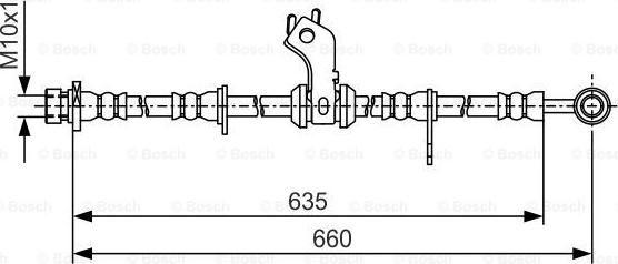 BOSCH 1 987 481 A14 - Тормозной шланг autospares.lv