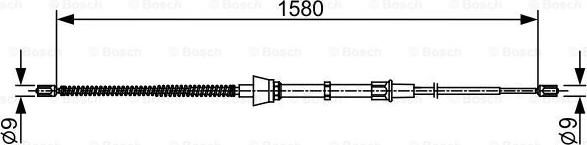 BOSCH 1 987 482 446 - Тросик, cтояночный тормоз autospares.lv