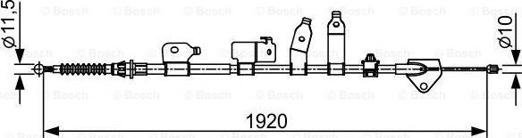 BOSCH 1 987 482 438 - Тросик, cтояночный тормоз autospares.lv