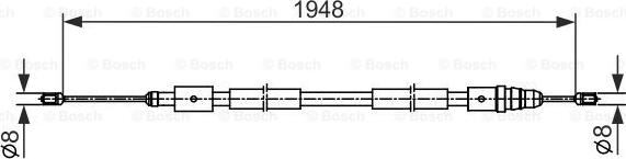 BOSCH 1 987 482 541 - Тросик, cтояночный тормоз autospares.lv