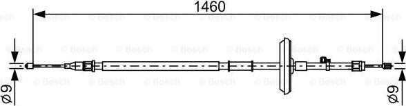 BOSCH 1 987 482 504 - Тросик, cтояночный тормоз autospares.lv