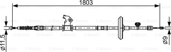 BOSCH 1 987 482 508 - Тросик, cтояночный тормоз autospares.lv