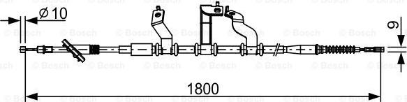 BOSCH 1 987 482 530 - Тросик, cтояночный тормоз autospares.lv