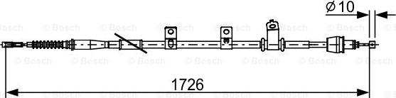 BOSCH 1 987 482 618 - Тросик, cтояночный тормоз autospares.lv