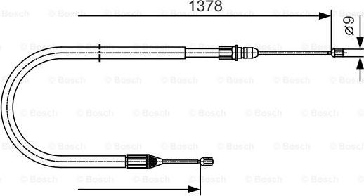 BOSCH 1 987 482 041 - Тросик, cтояночный тормоз autospares.lv