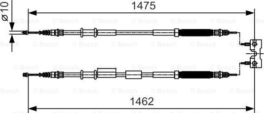 BOSCH 1 987 482 039 - Тросик, cтояночный тормоз autospares.lv